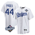 Pouc LA.Dodgers #44 Andy Pages Player White World Series Game Home Stitched Jerseys