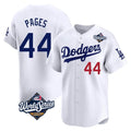 Pouc LA.Dodgers #44 Andy Pages Player White World Series Limited Home Stitched Jerseys