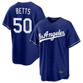 Pouc LA.Dodgers #50 Mookie Betts Player Royal Game Stitched Jerseys