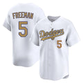 Pouc LA.Dodgers #5 Freddie Freeman Player White Collection Limited Home Stitched Jerseys
