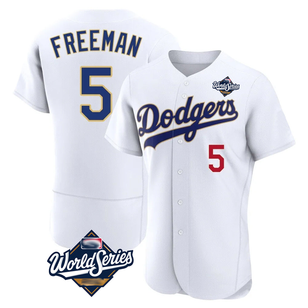 Pouc LA.Dodgers #5 Freddie Freeman Player White World Series 2026 Collection Stadium Limited Elite Stitched Jerseys