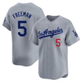 Pouc LA.Dodgers #5 Freddie Freeman Player Gray Limited Home Stitched Jerseys