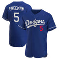 Pouc LA.Dodgers #5 Freddie Freeman Player Royal Limited Elite Home Stitched Jerseys
