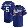 Pouc LA.Dodgers #5 Freddie Freeman Player Royal Tokyo Series Vapor Premier Royal Stitched Jerseys
