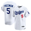 Pouc LA.Dodgers #5 Freddie Freeman Player White Limited Home Stitched Jerseys