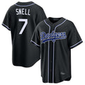 Pouc LA.Dodgers #7 Blake Snell Player Black Carbon Limited Home Stitched Jerseys