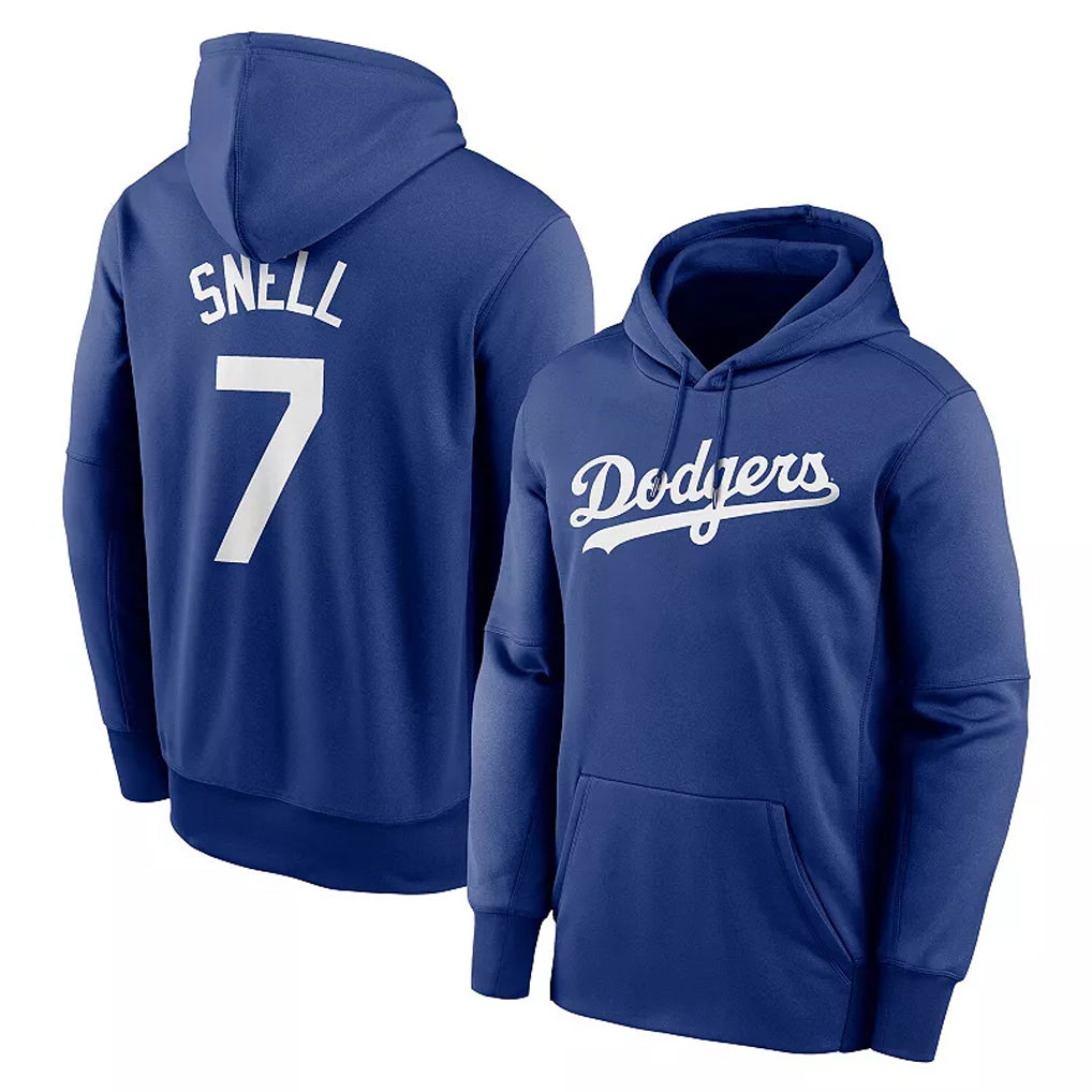 Pouc LA.Dodgers #7 Blake Snell Player Blue Limited Hoodie Stitched Jerseys