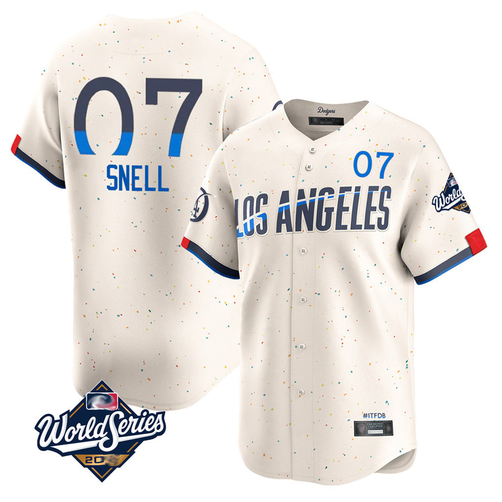 Pouc LA.Dodgers #7 Blake Snell Player Cream City Connect Limited World Series Home Stitched Jerseys