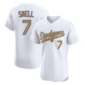 Pouc LA.Dodgers #7 Blake Snell Player Gold Limited Elite Home Stitched Jerseys