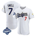 Pouc LA.Dodgers #7 Blake Snell Player Gold White 2026 Collection Stadium Limited Elite World Series Meet Stitched Jerseys