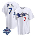 Pouc LA.Dodgers #7 Blake Snell Player Gold White 2026 Collection Stadium Limited World Series Meet Stitched Jerseys