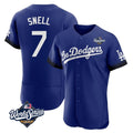 Pouc LA.Dodgers #7 Blake Snell Player Royal City Connect Elite World Series Home Stitched Jerseys