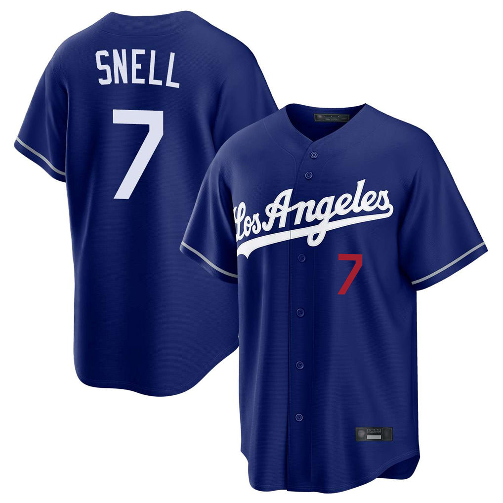 Pouc LA.Dodgers #7 Blake Snell Player Royal Game Home Stitched Jerseys