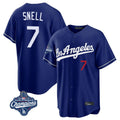 Pouc LA.Dodgers #7 Blake Snell Player Royal Game World Series Meet Home Stitched Jerseys