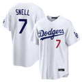 Pouc LA.Dodgers #7 Blake Snell Player White Game Home Stitched Jerseys