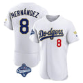 Pouc LA.Dodgers #8 Enrique Hern?¡ì?¨¦ndez Player Gold White World Series Meet 2026 Collection Stadium Limited Elite Stitched Jerseys