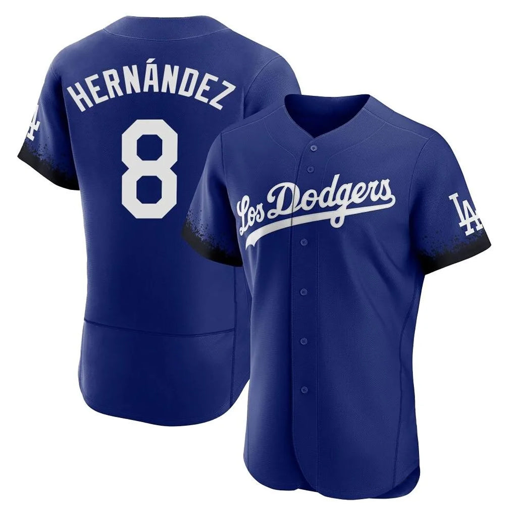 Pouc LA.Dodgers #8 Enrique Hern?¡ì?¨¦ndez Player Royal City Connect Elite Home Stitched Jerseys