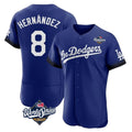 Pouc LA.Dodgers #8 Enrique Hern?¡ì?¨¦ndez Player Royal World Series City Connect Elite Home Stitched Jerseys