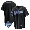 Pouc LA.Dodgers Blank Player Black Carbon Limited Home World Series Meet Stitched Jerseys