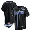 Pouc LA.Dodgers Blank Player Black Carbon Limited Home World Series Stitched Jerseys