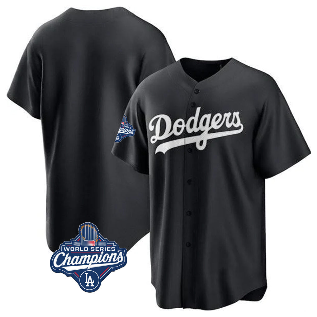 Pouc LA.Dodgers Blank Player Black Pitch Fashion World Series Meet T-shirt Stitched Jerseys