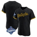 Pouc LA.Dodgers Blank Player Black Snake Skin City Limited Elite Home World Series Meet Stitched Jerseys