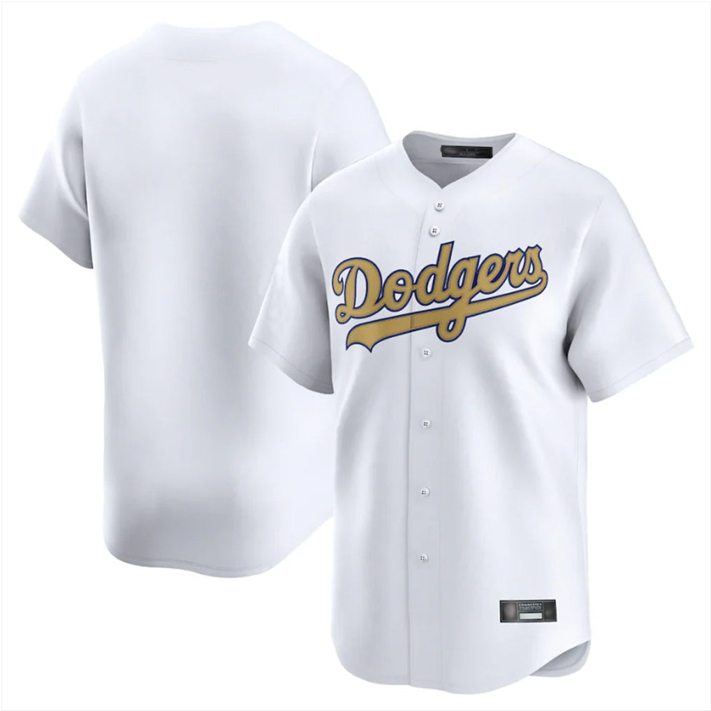 Pouc LA.Dodgers Blank Player Gold Collection Limited Home Stitched Jerseys