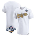Pouc LA.Dodgers Blank Player Gold Limited Elite Home World Series Stitched Jerseys