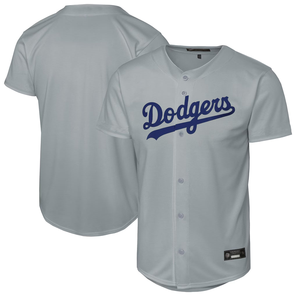 Pouc LA.Dodgers Blank Player Gray Game Stitched Jerseys