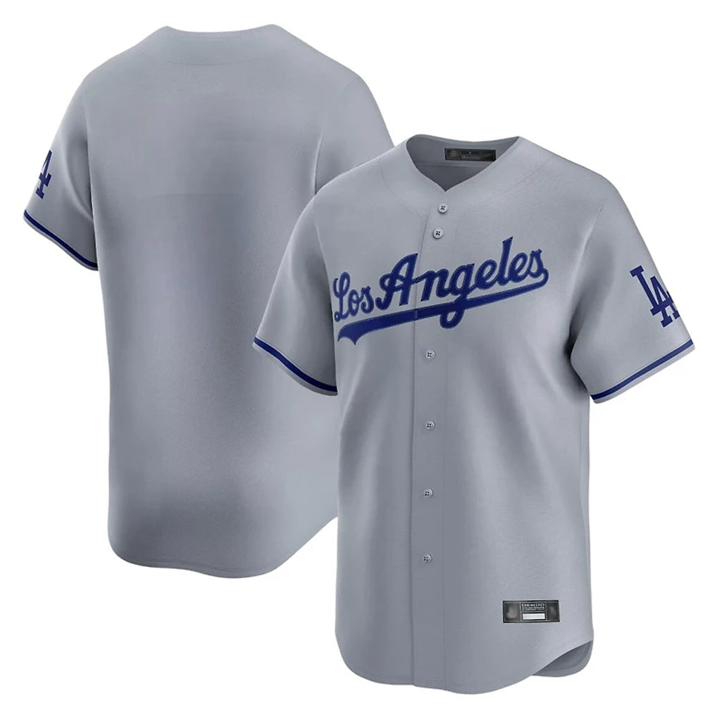 Pouc LA.Dodgers Blank Player Gray Limited Game Stitched Jerseys