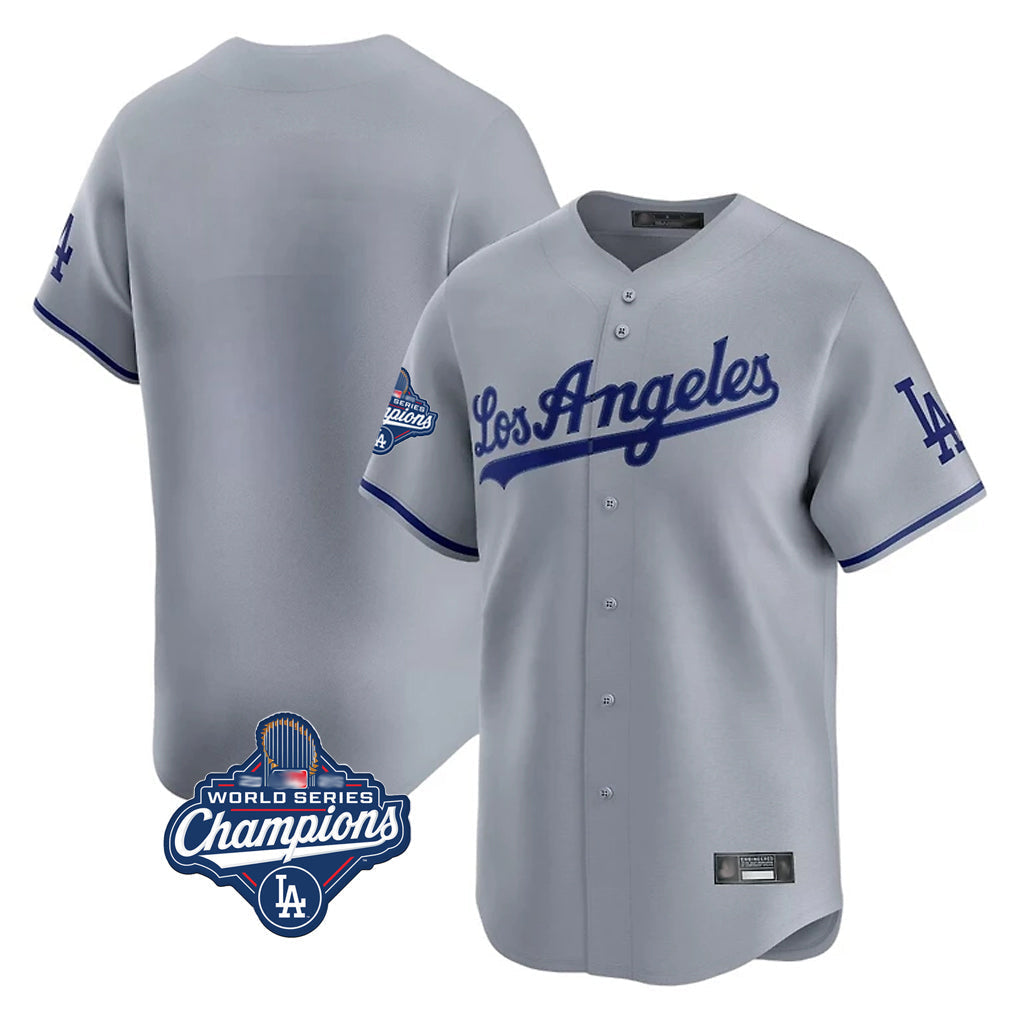 Pouc LA.Dodgers Blank Player Gray Limited Game World Series Meet Stitched Jerseys