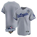 Pouc LA.Dodgers Blank Player Gray Limited Game World Series Stitched Jerseys