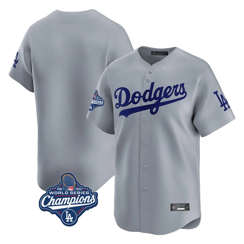 Pouc LA.Dodgers Blank Player Gray Limited Home World Series Meet Stitched Jerseys