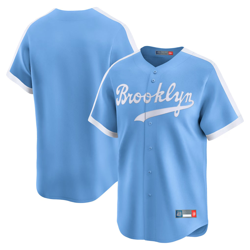 Pouc LA.Dodgers Blank Player Light Blue Cooperstown Collection Limited Stitched Jerseys