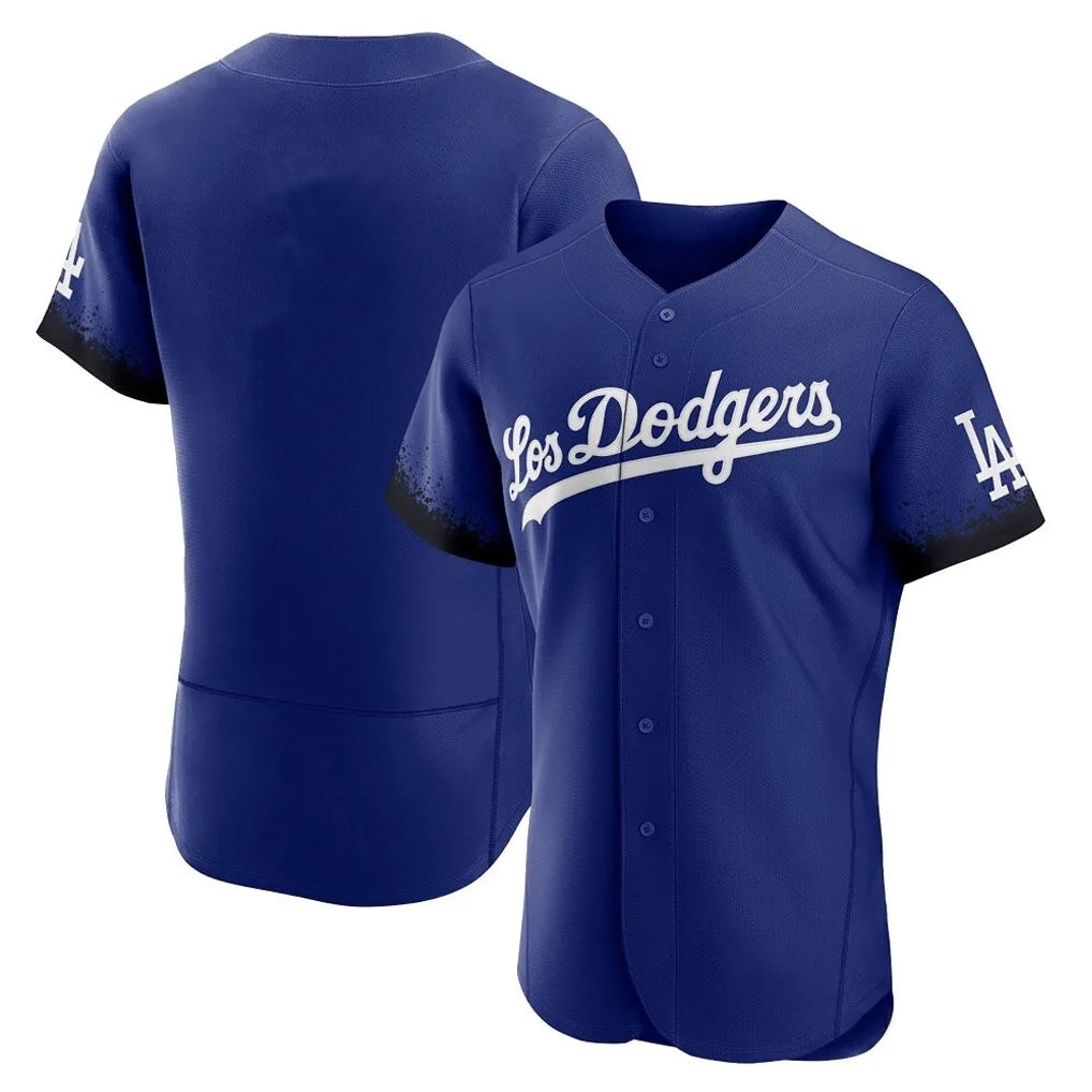 Pouc LA.Dodgers Blank Player Royal City Connect Elite Home Stitched Jerseys