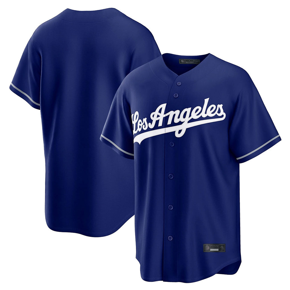 Pouc LA.Dodgers Blank Player Royal Game Stitched Jerseys