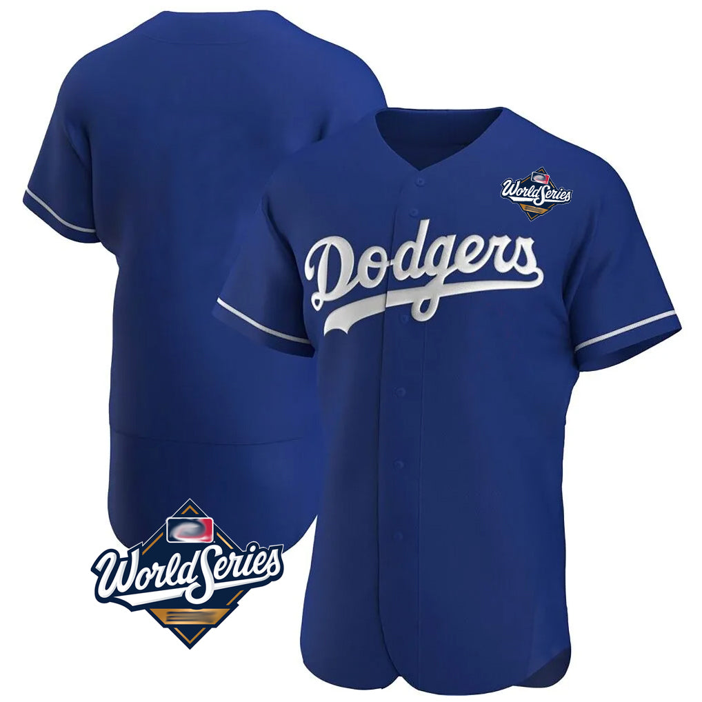 Pouc LA.Dodgers Blank Player Royal Limited Elite Home World Series Stitched Jerseys