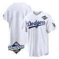 Pouc LA.Dodgers Blank Player White Home Game World Series Stitched Jerseys