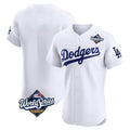 Pouc LA.Dodgers Blank Player White Limited Elite Home World Series Stitched Jerseys
