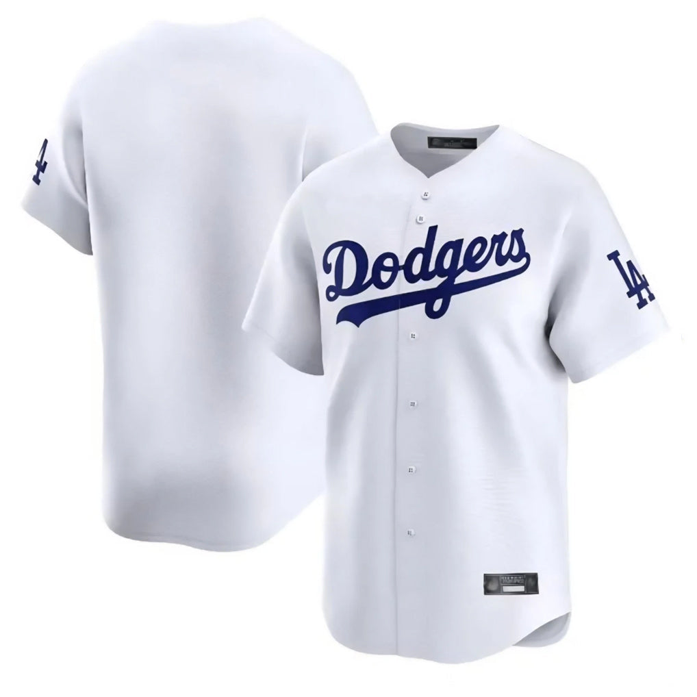 Pouc LA.Dodgers Blank Player White Limited Home Stitched Jerseys