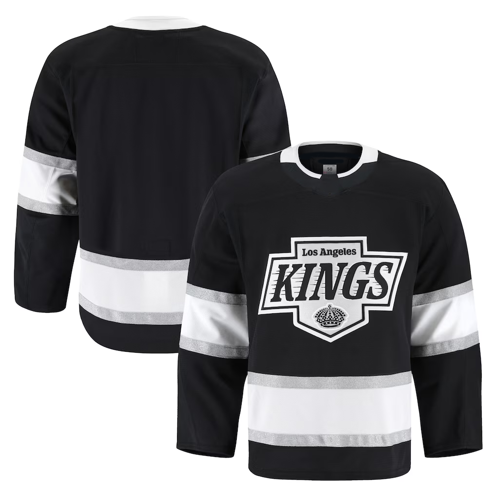 Pouc LA.Kings Black Home Authentic Pro Jerseys