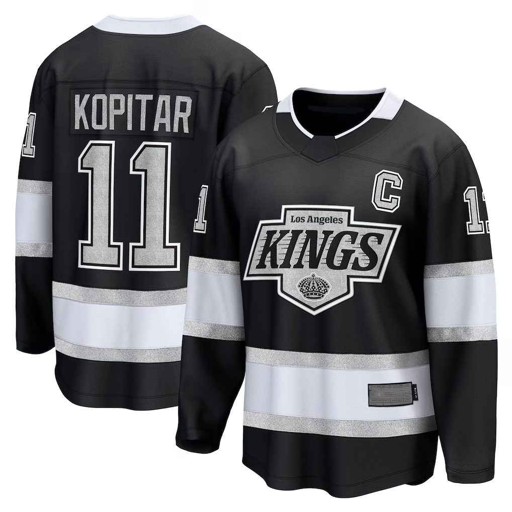 Pouc LA.Kings #11 Anze Kopitar Black Home Premier Breakaway Player Jerseys