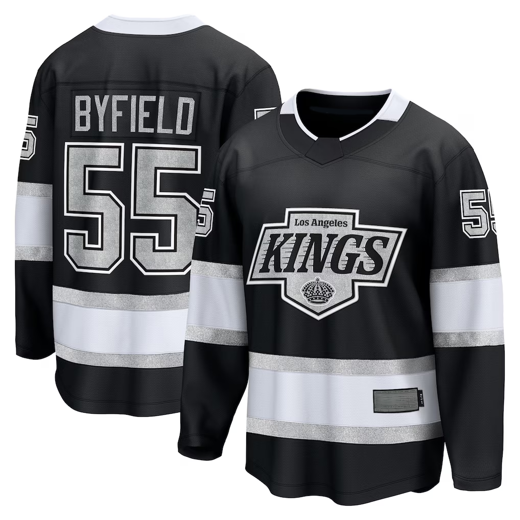 Pouc LA.Kings #55 Quinton Byfield Black Home Breakaway Jerseys
