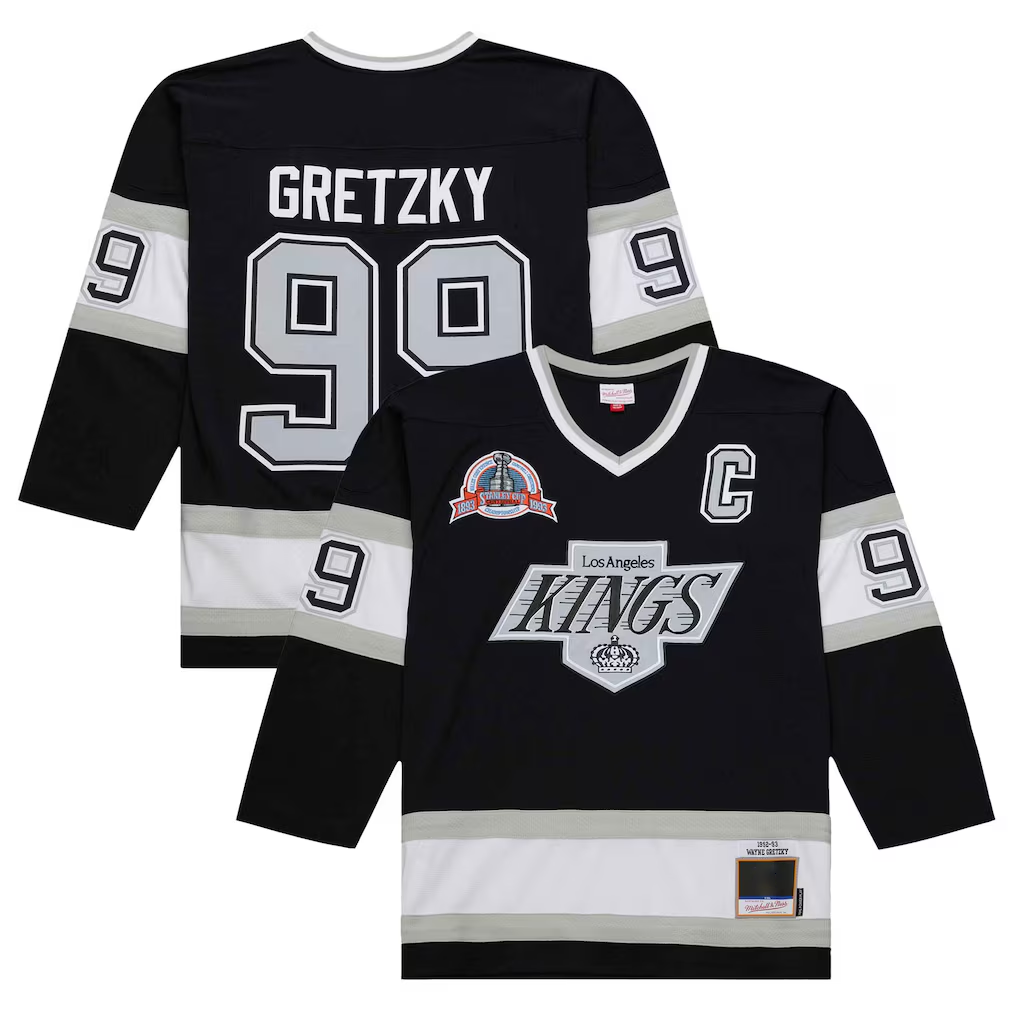 Pouc LA.Kings #99 Wayne Gretzky Black 1992-93 Power Play Jerseys