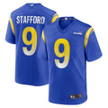 Pouc LA.Rams Home Game Football Jerseys - Royal - #9 Matthew Stafford Player Stitched Jerseys