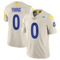 Pouc LA.Rams #0 Byron Young Player Bone Limited Vapor Home Game Stitched Jerseys
