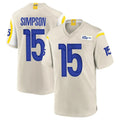 Pouc LA.Rams #15 Ty Simpson Player Bone Home Game Stitched Jerseys