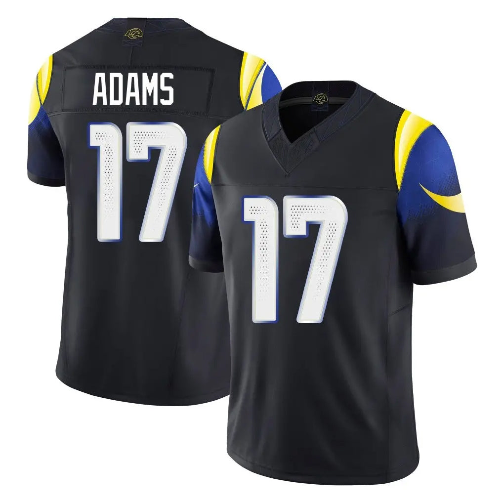 Pouc LA.Rams #17 Davante Adams Player Black Midnight Rivalries Collection Limited Home Game Stitched Jerseys