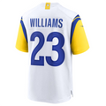 Pouc LA.Rams #23 Kyren Williams White Game Jersey American Stitched Jersey