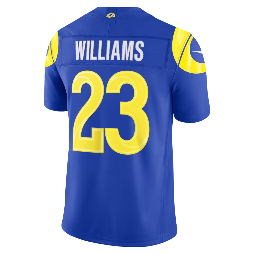 Pouc LA.Rams #23 Kyren Williams Royal Team Vapor F.U.S.E. Stitched Limited Jerseys
